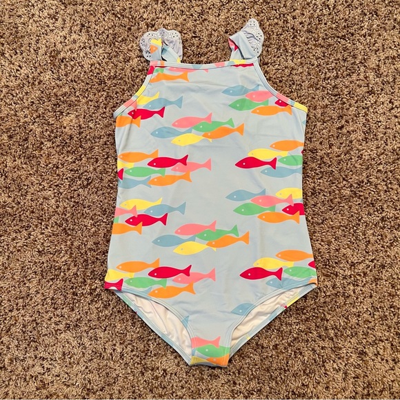TBBC French Leaves Fishes swimsuit - Picture 1 of 3
